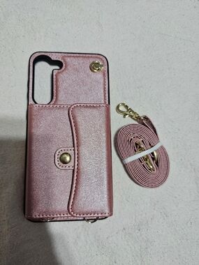 Rose Gold Wallet Style Phone Case for Samsung Galaxy S23 Plus